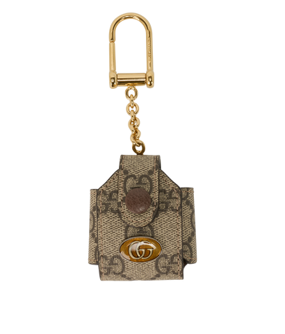 Gucci GG Airpods Case, &pound;180, Accessories, Brown, Canvas, Front view